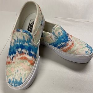 Vans Multicolor Tye Dye Slip On Sneakers Sz 7